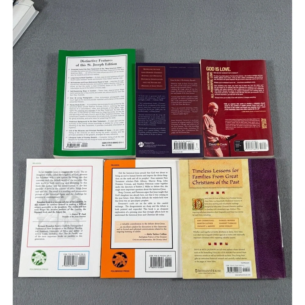 Christian Theology & Bible Study Book Lot‎ Crossan Chan Scott Jackson 6 PB